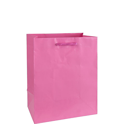 Nav Item for Medium Glossy Bright Pink Gift Bag Image #1