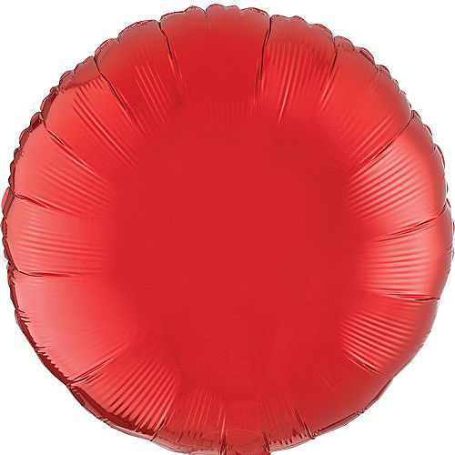 Red Round Foil Balloon, 18in Image #1