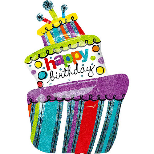 Nav Item for Happy Birthday Cake Balloon Image #1