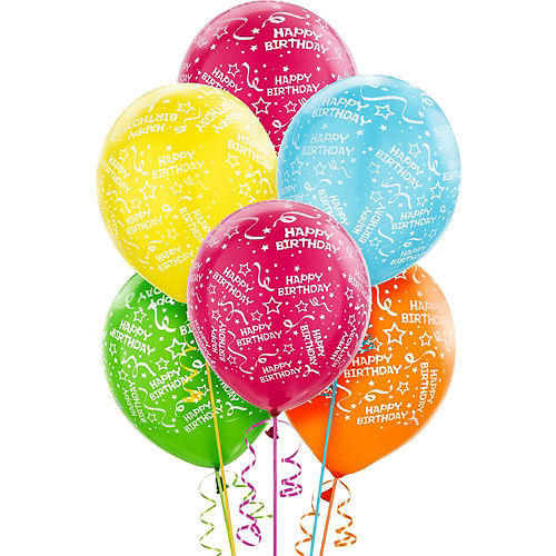 Confetti Birthday Balloons 20ct - Bright, 12in Image #1