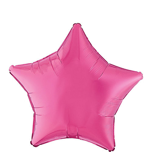 Bright Pink Star Balloon, 19in Image #1