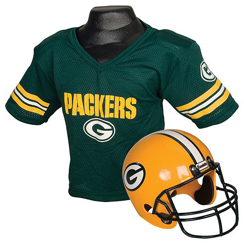 Nav Item for Child Green Bay Packers Helmet & Jersey Set Image #1