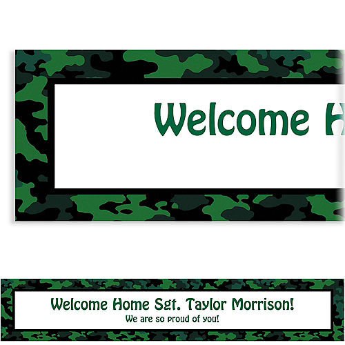 Custom Camouflage Welcome Home Banner 6ft Image #1