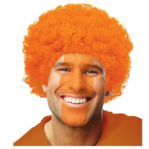 Orange Curly Wig Image #1