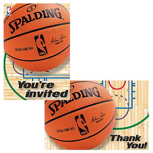 Nav Item for Spalding Basketball Invitations & Thank You Notes for 8 Image #1