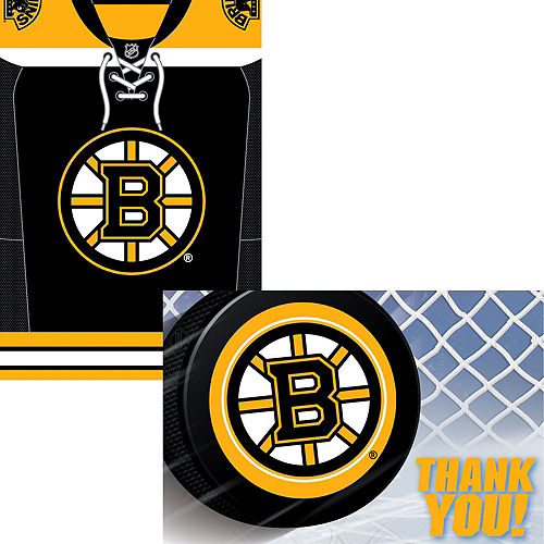 Boston Bruins Invitations & Thank You Notes for 8 Image #1