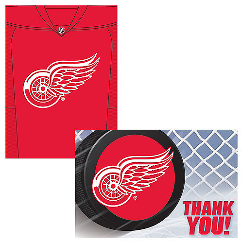 Detroit Red Wings Invitations & Thank You Notes for 8 Image #1