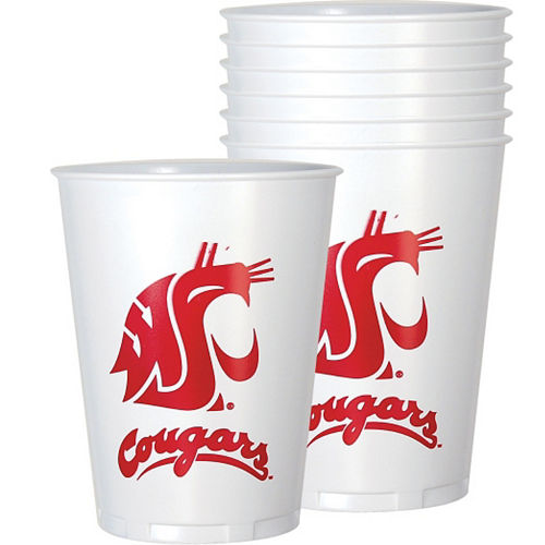 Washington State Cougars Plastic Cups 8ct Image #1