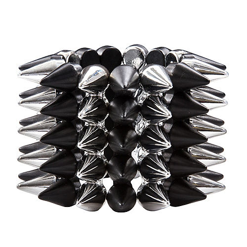 Nav Item for Black & Silver Spike Bracelet Image #1