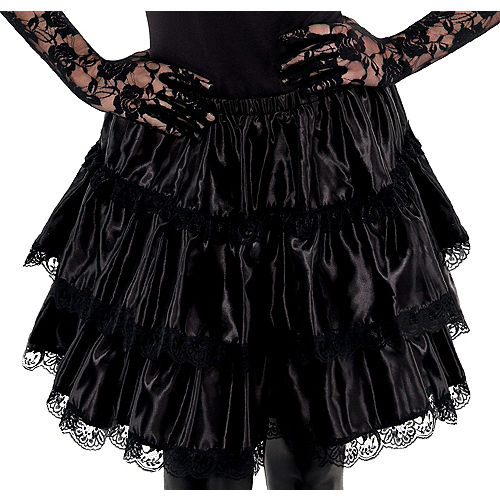 Nav Item for Adult Black Ruffled Skirt Image #1