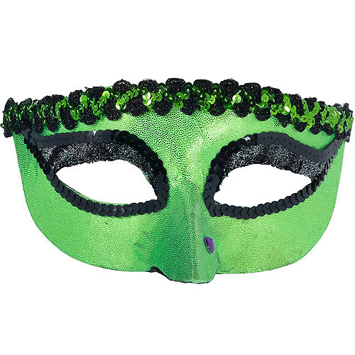 Green Witch Masquerade Mask Image #1