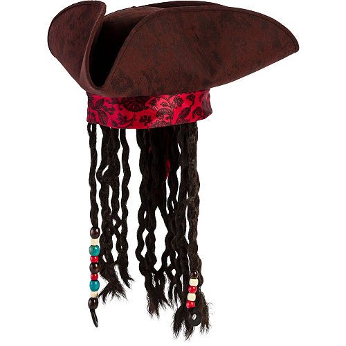 Nav Item for Pirates of the Caribbean Hat With Braids Image #1