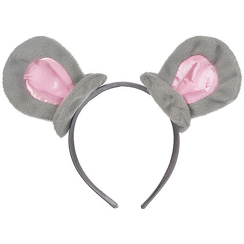 Child Gray Mouse Ears Headband Image #2