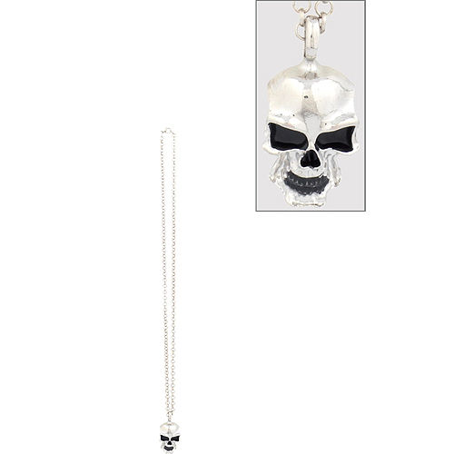 Nav Item for Silver Skull Necklace Image #1