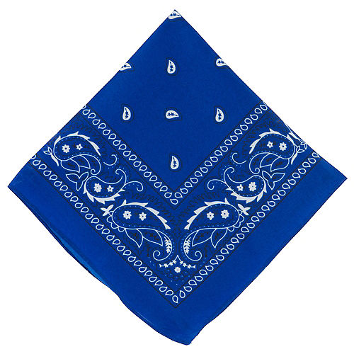 Blue Paisley Bandana, 20in x 20in Image #1