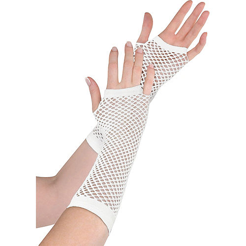 Nav Item for Long White Fishnet Gloves Deluxe Image #1
