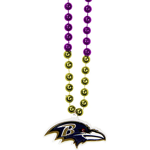 Baltimore Ravens Pendant Bead Necklace Image #1