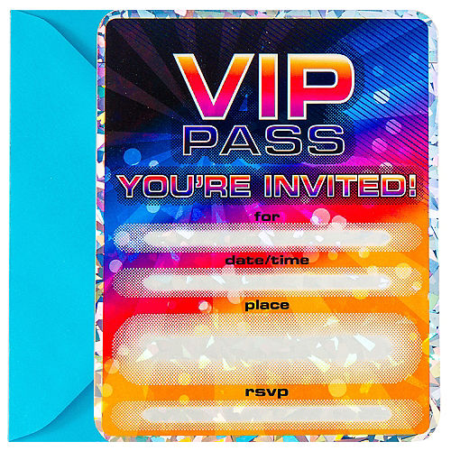 Premium Prismatic VIP Pass Invitations 8ct Image #1