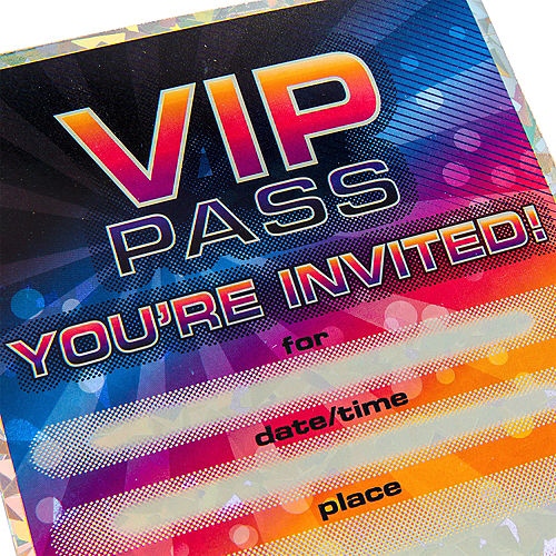 Premium Prismatic VIP Pass Invitations 8ct Image #3