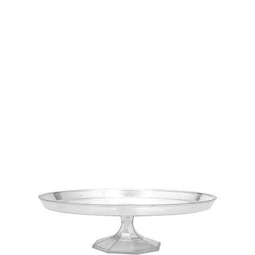 Small CLEAR Plastic Cake Stand Image #1