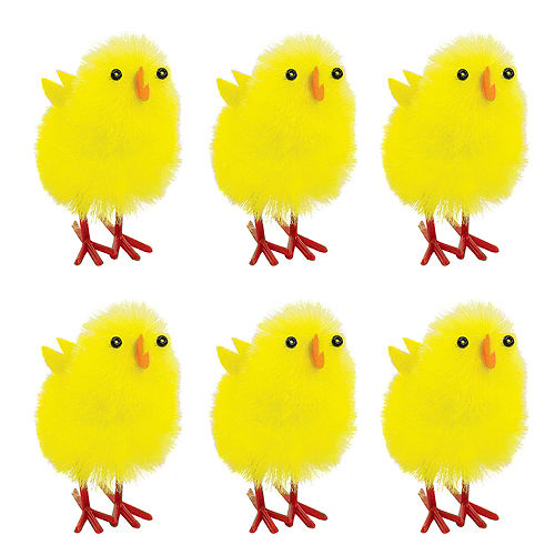 Chenille Easter Chicks 6ct Image #1