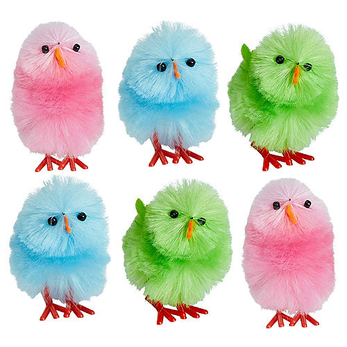 Nav Item for Multicolor Chenille Easter Chicks 6ct Image #1