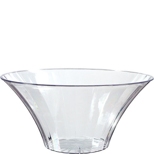 Large CLEAR Plastic Flared Bowl Image #1