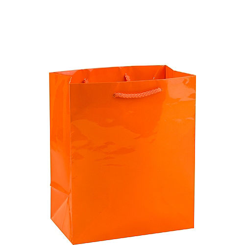 Nav Item for Medium Glossy Orange Gift Bag Image #1