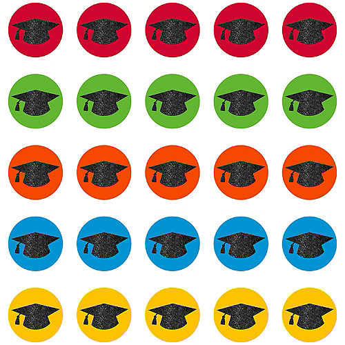 Glitter Graduation Cap Cutouts 50ct Image #1