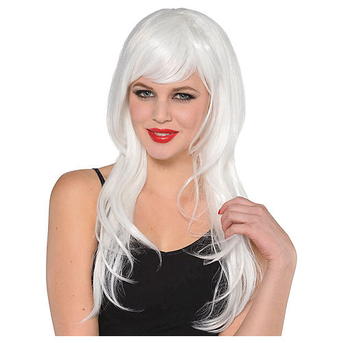 Nav Item for Glamorous Long White Wig Image #1