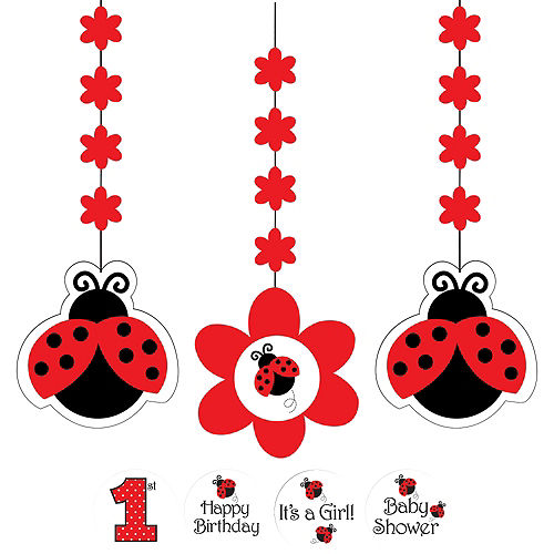 Nav Item for Fancy Ladybug String Decorations 3ct Image #1