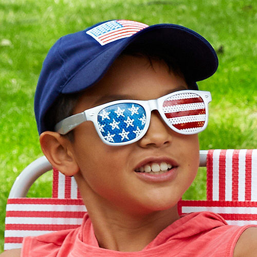 Cool American Flag Sunglasses USA Patriotic Design for 4th of July Party Props