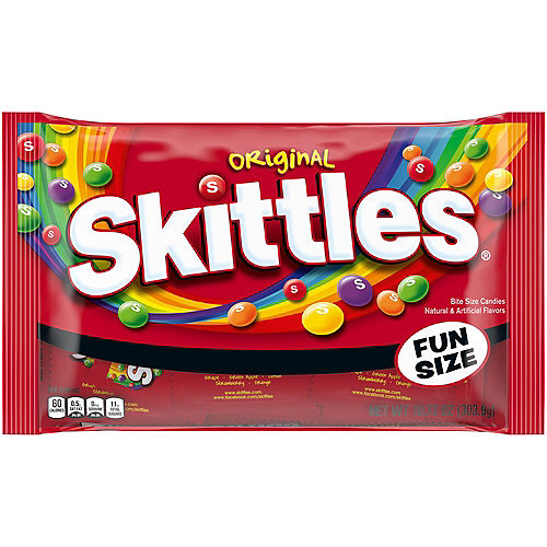 Original Skittles Fun Size Pouches Bag, 21pc - Grape, Green Apple, Lemon, Orange & Strawberry Image #1