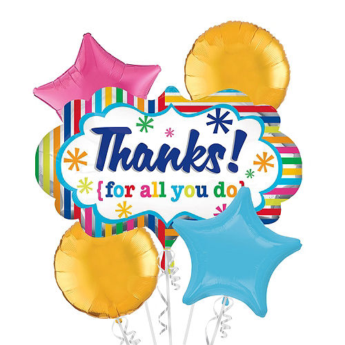 Nav Item for Thank You Balloon Bouquet 5pc Image #1