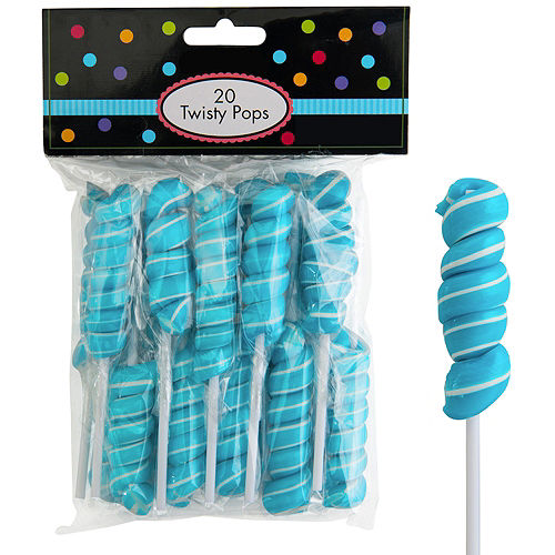 Nav Item for Caribbean Blue Twisty Lollipops 20pc Image #1