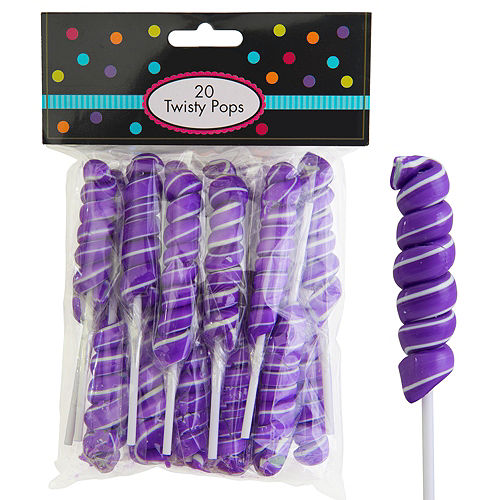 Purple Twisty Lollipops 20pc Image #1