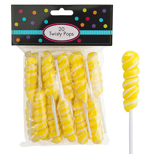 Nav Item for Yellow Twisty Lollipops 20pc Image #1