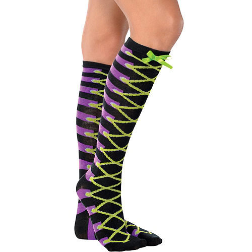 Nav Item for Lace-Up Witch Knee-High Socks Image #1