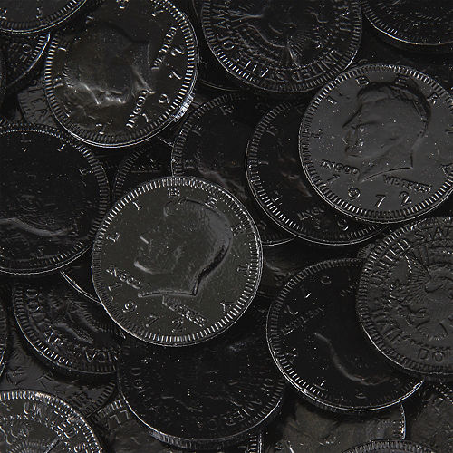 Black Chocolate Coins 72pc Image #2