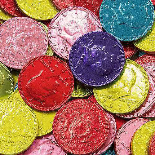 Rainbow Chocolate Coins 72pc Image #2