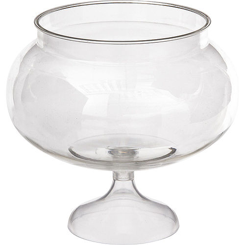 CLEAR Plastic Pedestal Bowl Image #1