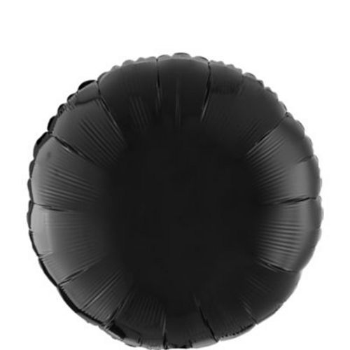 Black Round Balloon, 18in Image #1