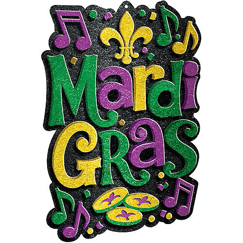 Nav Item for Glitter Mardi Gras Sign Image #1