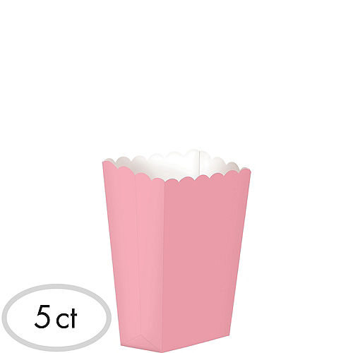 Mini Pink Popcorn Treat Boxes 5ct Image #1