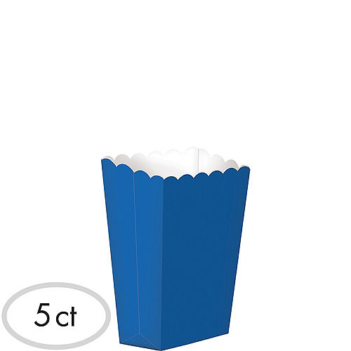 Mini Royal Blue Popcorn Treat Boxes 5ct Image #1