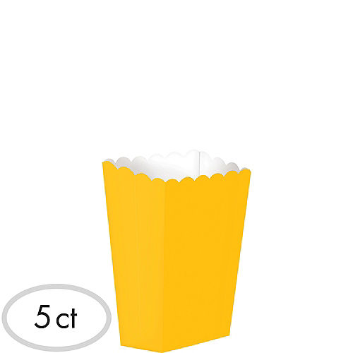 Nav Item for Mini Sunshine Yellow Popcorn Treat Boxes 5ct Image #1