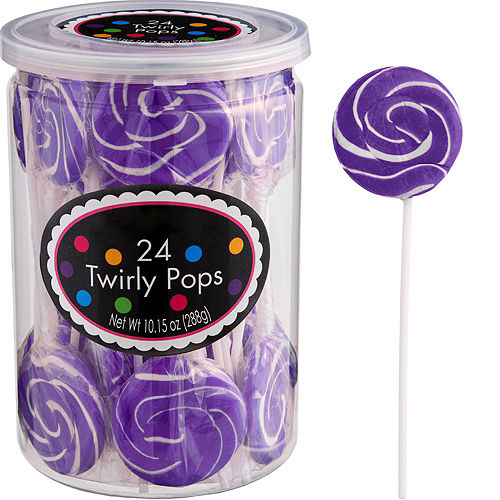 Purple Swirly Lollipops 24pc Image #1
