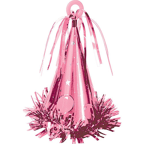 Pink Party Cone Balloon Weight Image #1