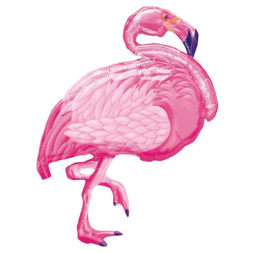 Nav Item for Foil Pink Flamingo Balloon, 35in Image #1