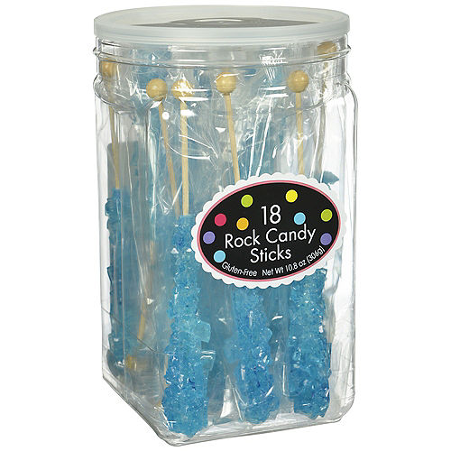 Nav Item for Caribbean Blue Rock Candy Sticks, 18ct Image #1